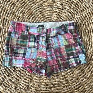 J Crew Women’s Madras casual shorts size 6